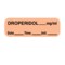 Nevs Label, Droperidol 1/2" x 1-1/2" Salmon w/Black LANT-2212D - alternate 1